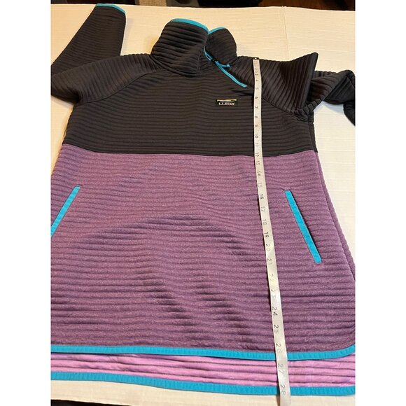 L.L.Bean Womens Airlight Knit Asymmetrical Quarter-Zip Tunic M petite Colorblock - Picture 10 of 12